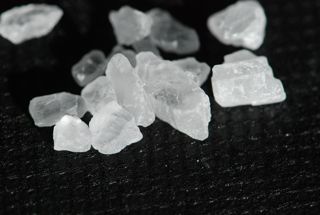 salt crystals on a string